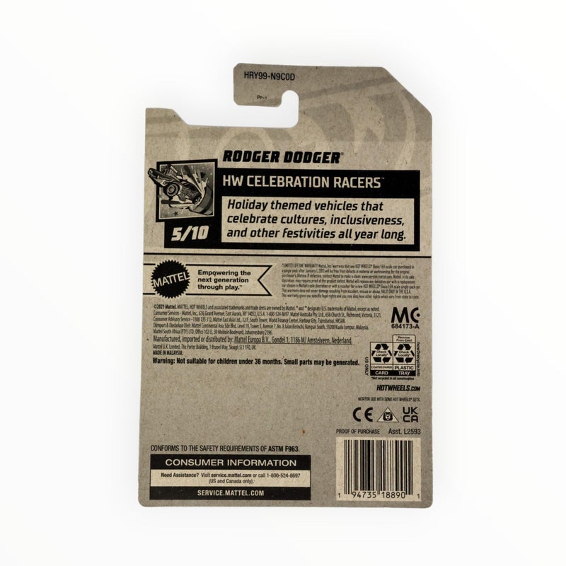 ماتش بوكس ​​هوت ويلز رودجر دودجر، HW Celebration Racers 5/10 [فضي] 77/250 - Image 2